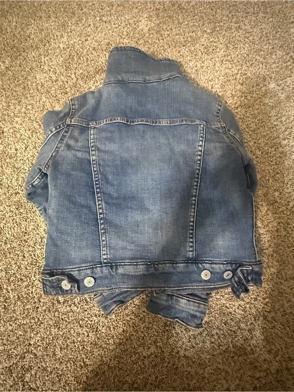Ralph Lauren Kids Light Blue Denim Jacket with Cream Sherpa Collar